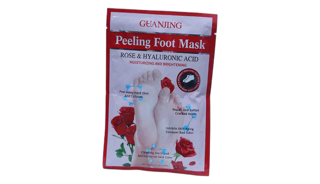 Guanjing peeling foot mask rose&hyaluroni c
