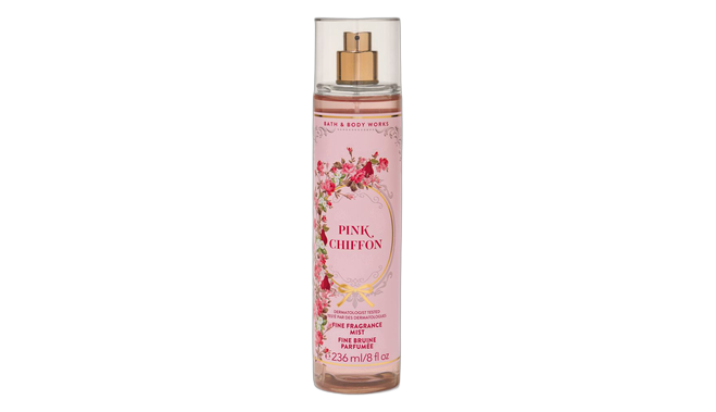Pink chiffon bath & body works body mist