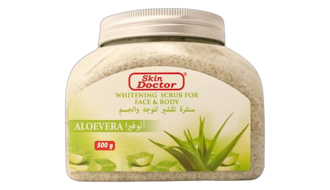 Skin doctor whitening face and body scrub aloe