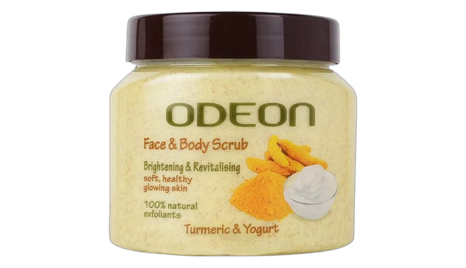 Odeon face & body scrub turmeric & yogurt