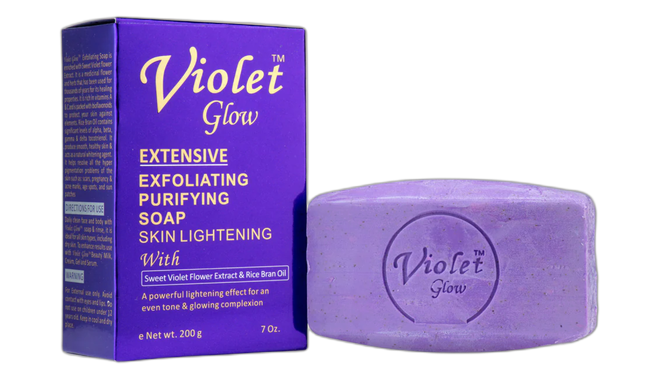 Violet glow soap