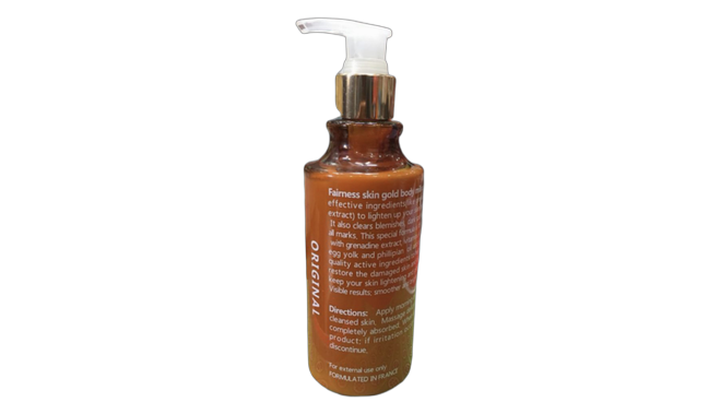 Fairness skin gold lightening milk