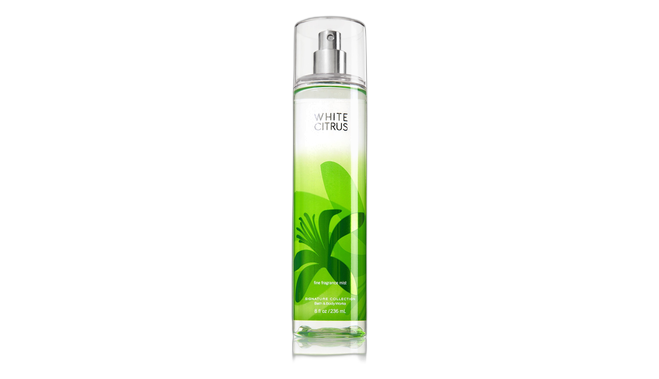 White citrus body splash
