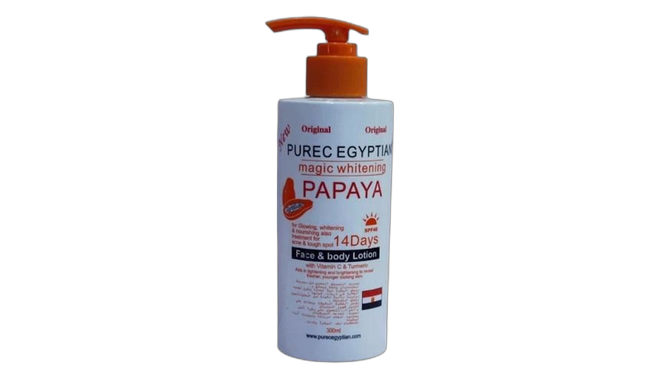 Pure egyptian magic whitening face and body lotion