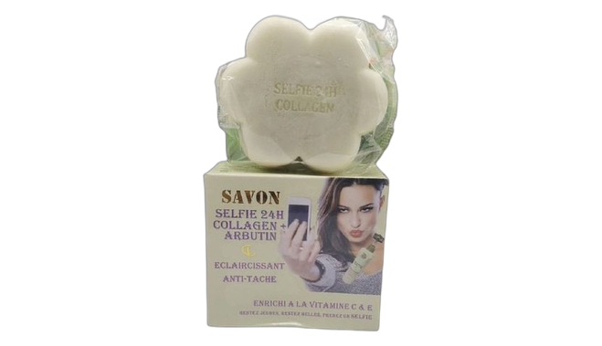 Savon selfie 24h collagen arbutin soap