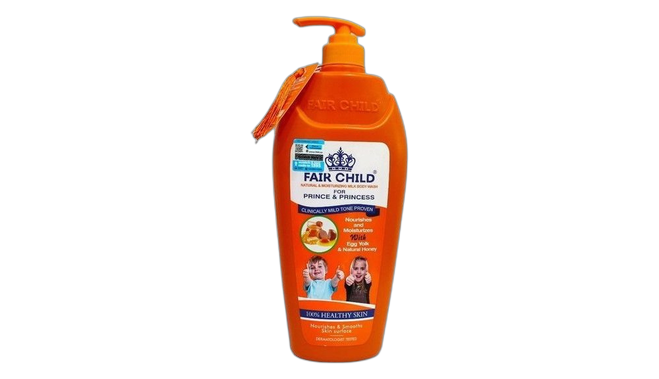 Fair child moisturizing shower gel with egg