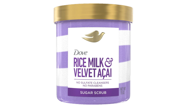 Dove Rice Milk & Velvet Acai Sugar Scrub