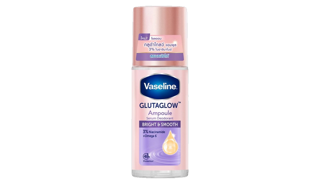 Vaseline GLUTAGLOW Bright And Smooth (3% Niacinamide + Omega 6) Ampoule Serum 48hr Deodorant