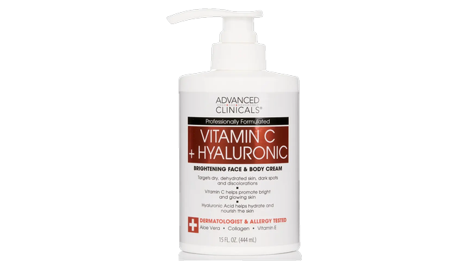 Advanced Clinicals Vitamin C + Hyaluronic Brightening Face & Body Cream