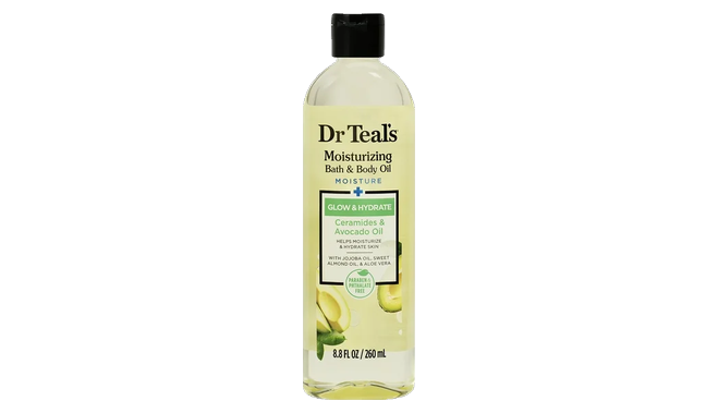 Dr Teal's Moisturizing Bath & Body Oil Glow & Hydrate with Ceramides & Avocado Oil