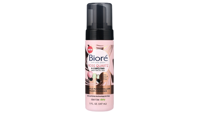 Biore Love Your Pores Rose Quartz + Charcoal Foam Cleanser