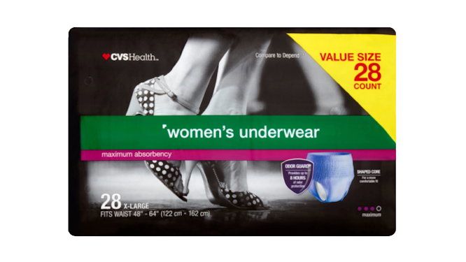 Cvs Health Women's Underwear Value Size 28