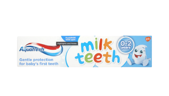 Aqua Fresh Milk Teeth