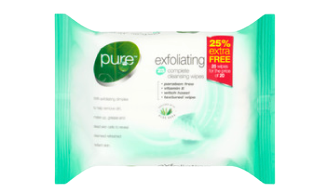 Pure Exfoliating Cleansing Wipes