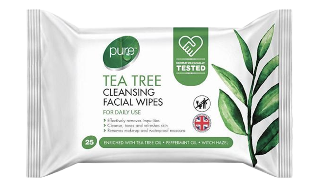Pure Tea Tree Cleansing Facial Wipes