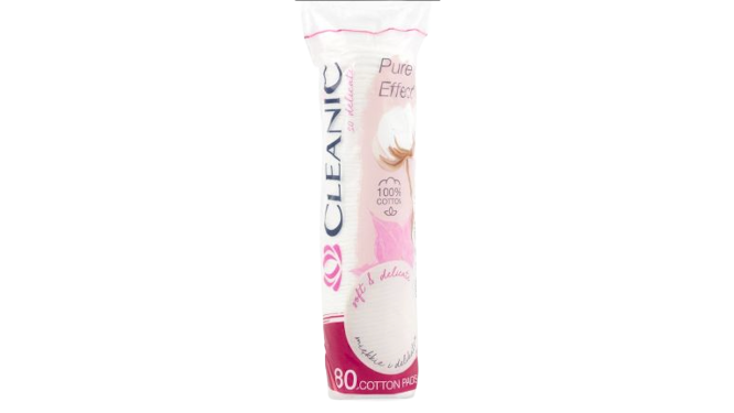 Cleanic Pure Effect 100% Cotton Pads