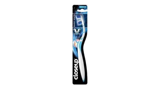 Closeup Shiny White Toothbrush