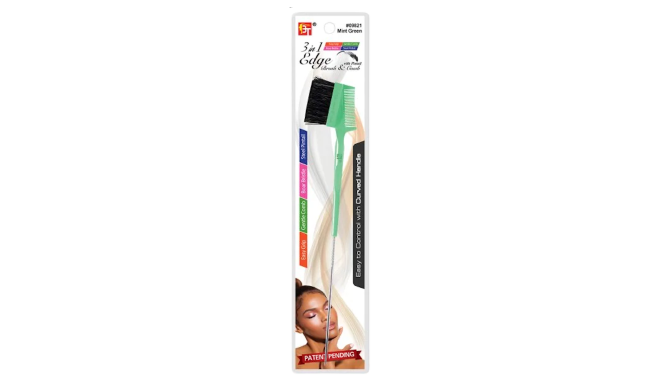 3In1 Edge Brush And Comb Mint Green
