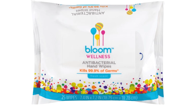 Bloom Antibacterial Hand Wipes 25Wipes