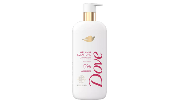 Dove Melanin Even Tone Serum Body Wash 5% Pro-Ceramide with BHA