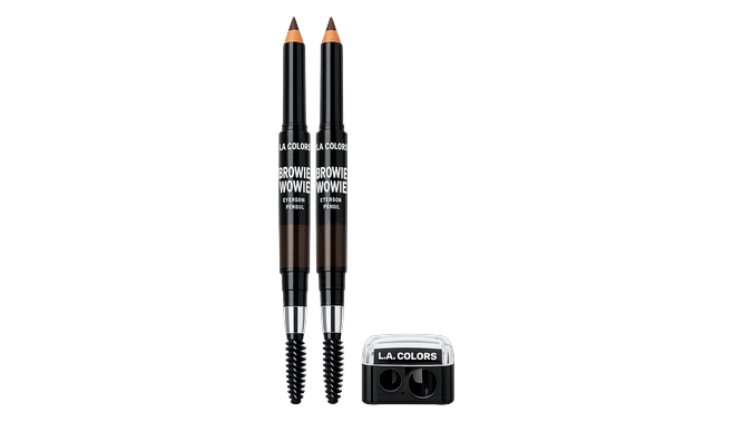 La color eye brow pencils and sharpner set