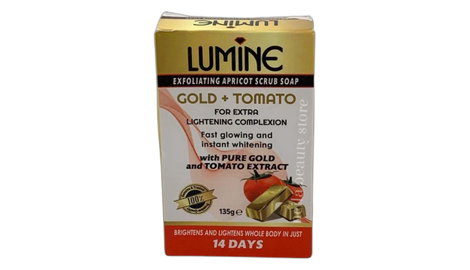 Lumine exfoliatig apricot scrub soap gold +