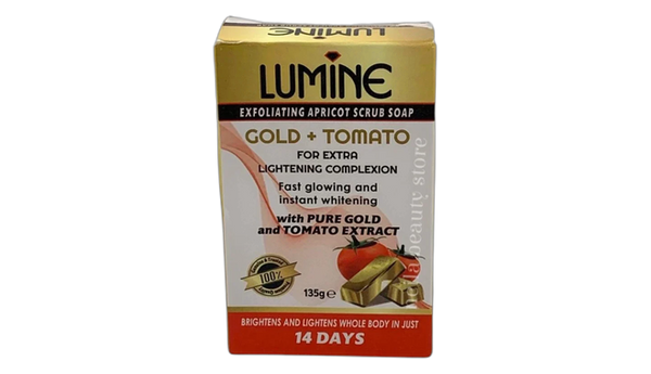 Lumine exfoliatig apricot scrub soap gold +