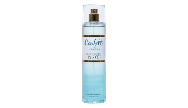 Confetti dew drops trickle fine fragrance mist