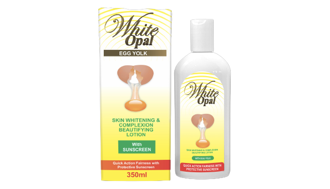 White opal egg yolk lotion
