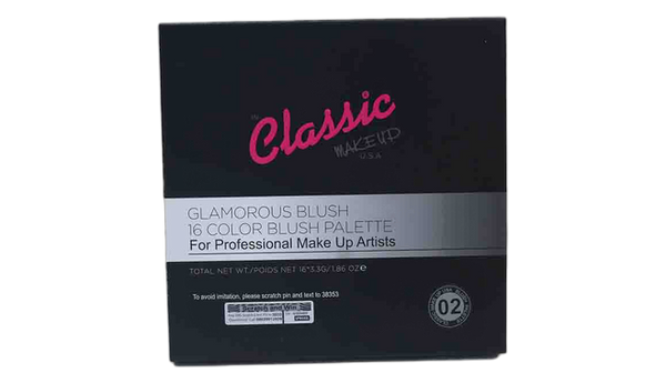 Classic glamorous blush 16 color palette