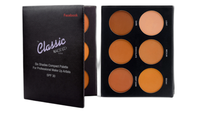 Classic powder pallette facebook spf 30 six shades