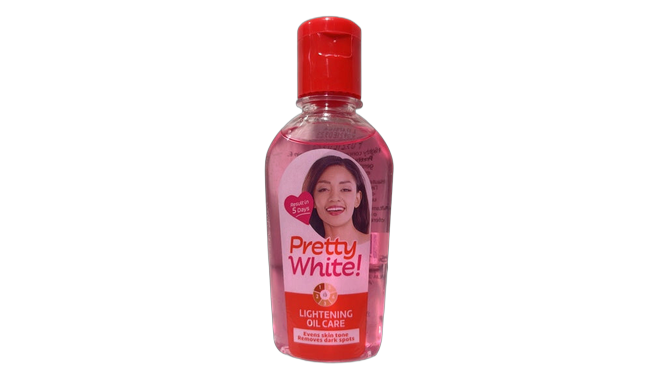 Pretty white ligtening oil care