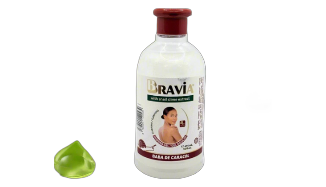 Bravia with snail slime extract shower gel