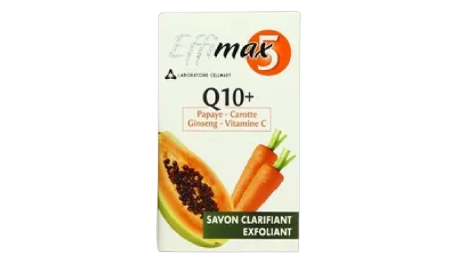 Effimax q10+ papaya-carrot soap