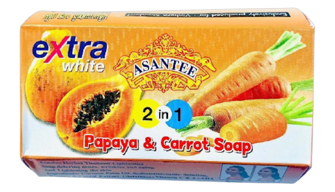 Asantee 2 in 1 papaya & carrot cup soap