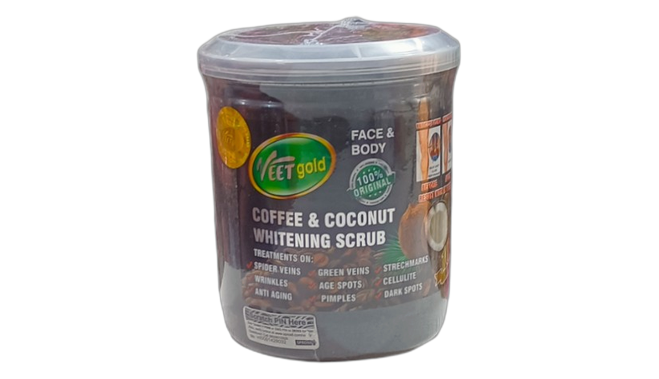 Veet gold coffee and coconut whitening scrub