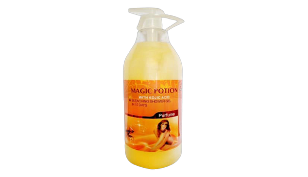 Magic potion with kojic acid shower gel.