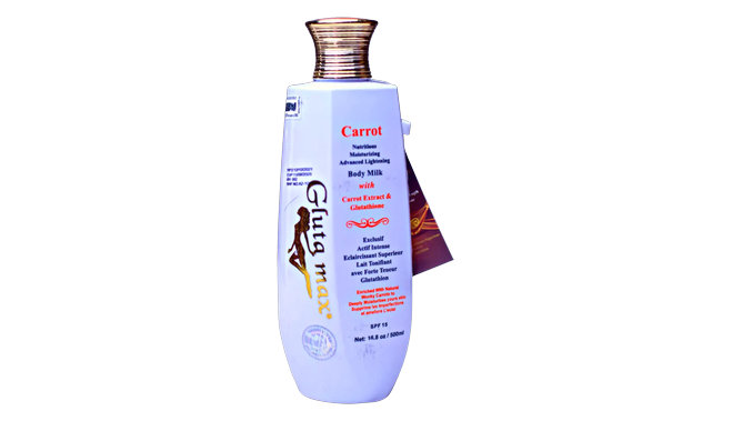 Gluta max carrot body milk with carrot extract