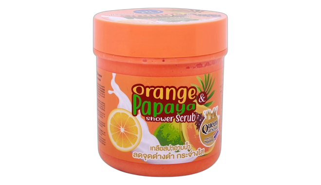 Rd orange and papaya shower scrub