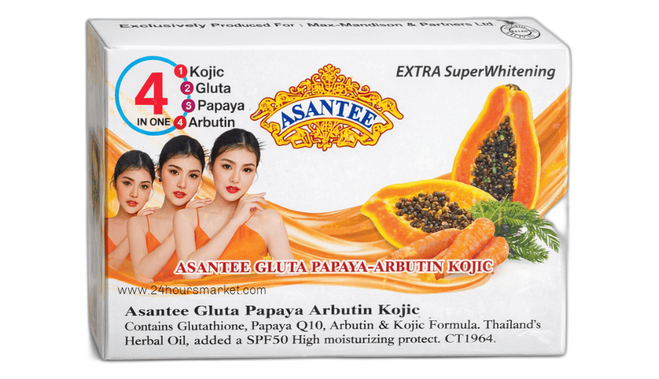 Asantee gluta papaya arbutin kojic soap