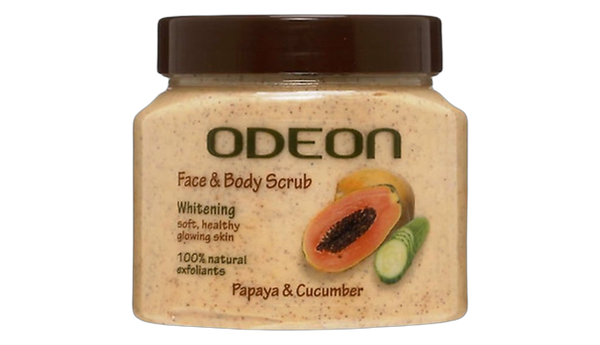 Odeon face & body scrub whitening papaya and cucumber