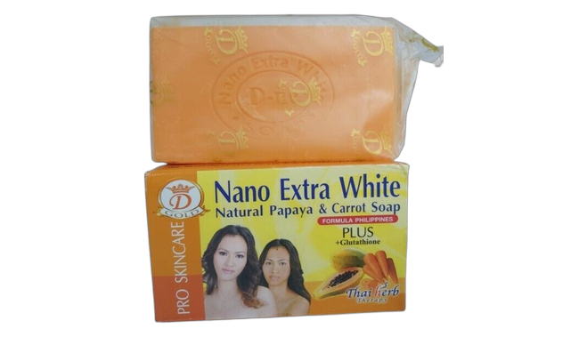 Nano extra white natural papaya and carrot soap