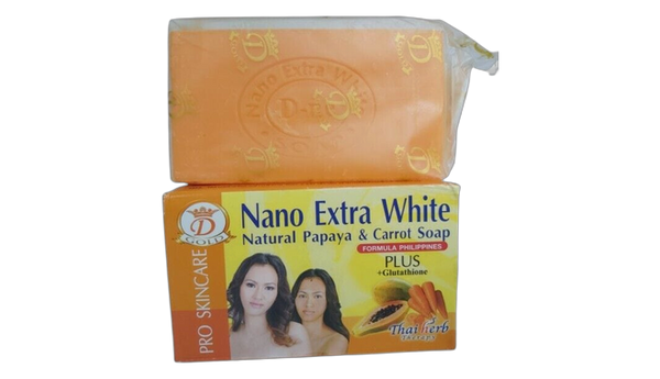 Nano extra white natural papaya and carrot soap