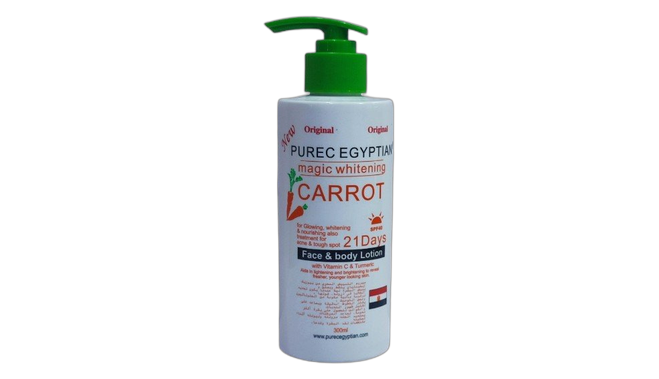 Purec egyptian magic whitening carrot 14 days face
and body lotion