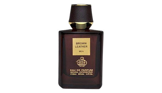 Brown leather perfume