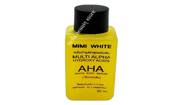 Mimi white multi alpha aha body serum