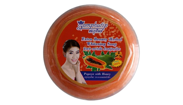 Somphutip extra beauty herbal whitening soap
papaya with lemon