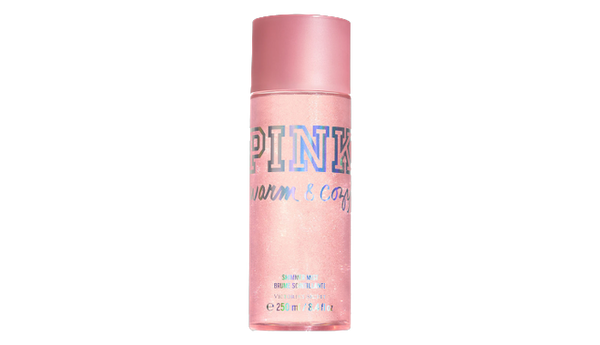 Pink warm and cozy shimmer mist