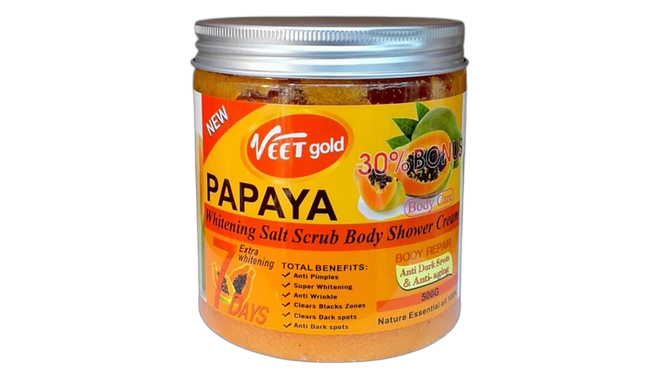 Veet gold papaya whitening scrub
