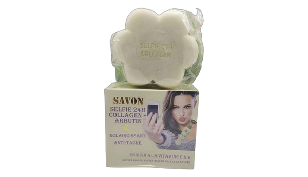 Savon selfie 24h collagen arbutin soap